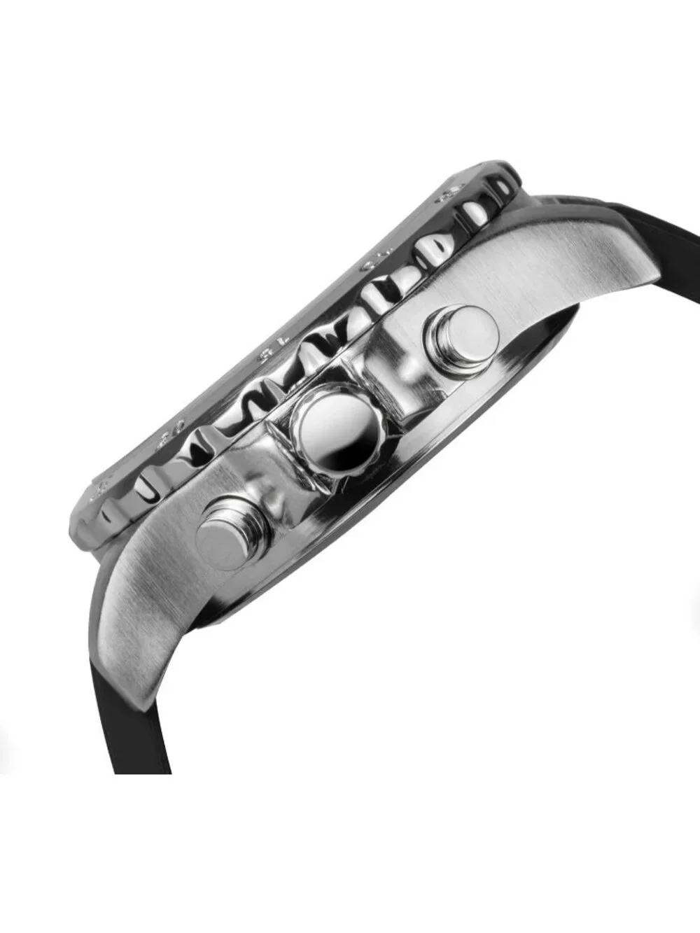Men's Heavy Duty Black/Silvery Digital Analog Multifunction Casual Wrist Watch